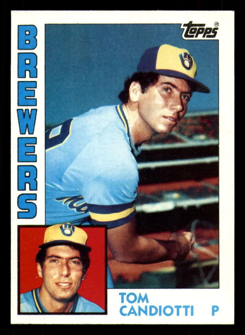 1984 Topps #262 Tom Candiotti EX Excellent RC Rookie Milwaukee Brewers Baseball Card - Baseball Card Single