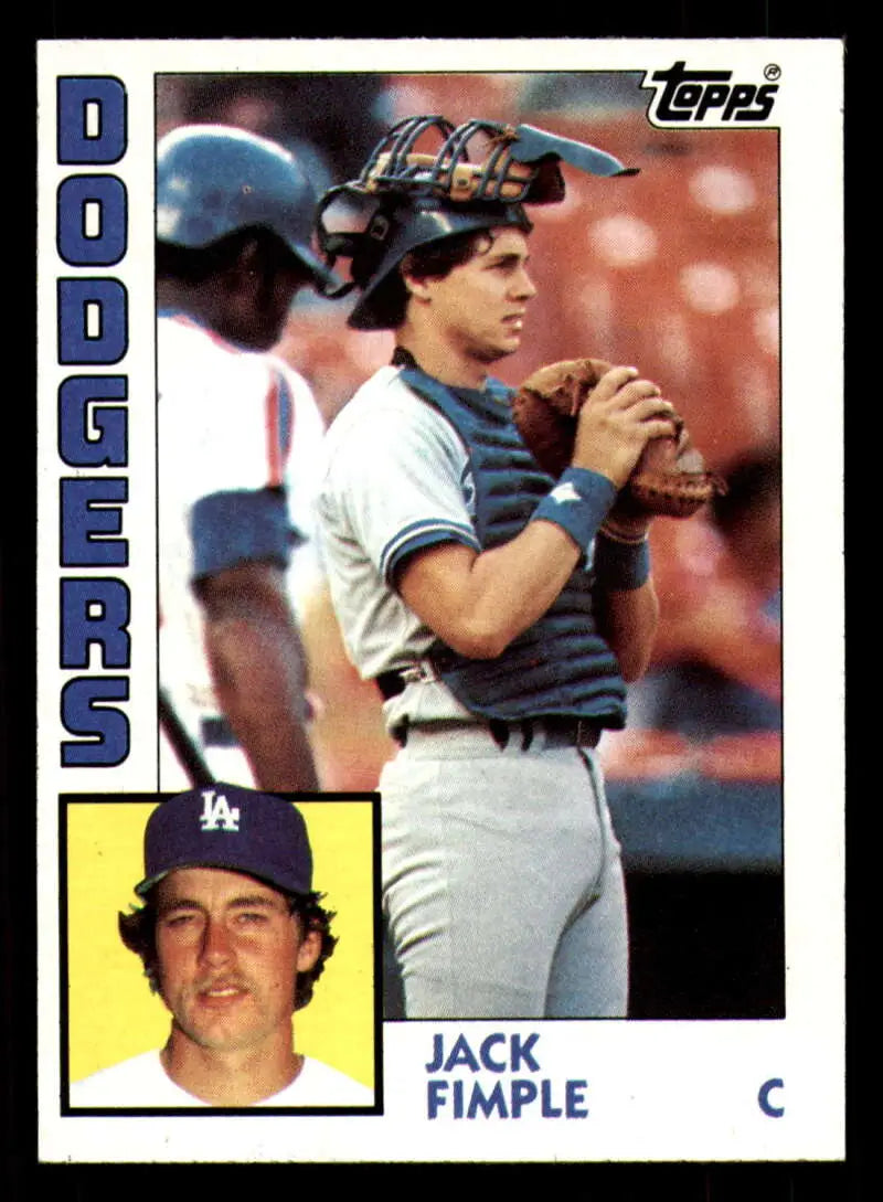1984 Topps #263 Jack Fimple EX Excellent RC Rookie Los Angeles Dodgers Baseball Card - Baseball Card Single