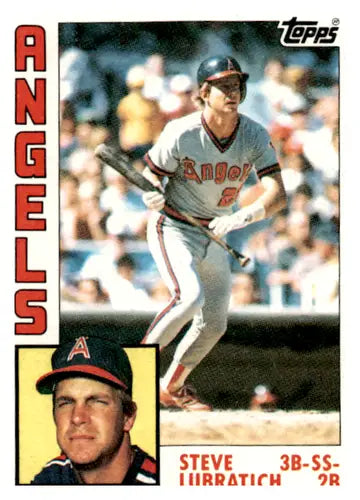 Original gloss baseball card featuring Steve Lubratich rookie Angels 1984 Topps