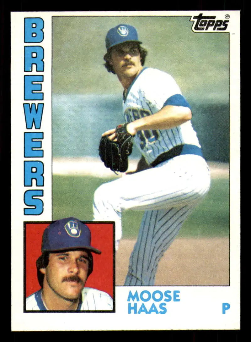1984 Topps #271 Moose Haas EX Excellent Milwaukee Brewers Baseball Card - Baseball Card Single