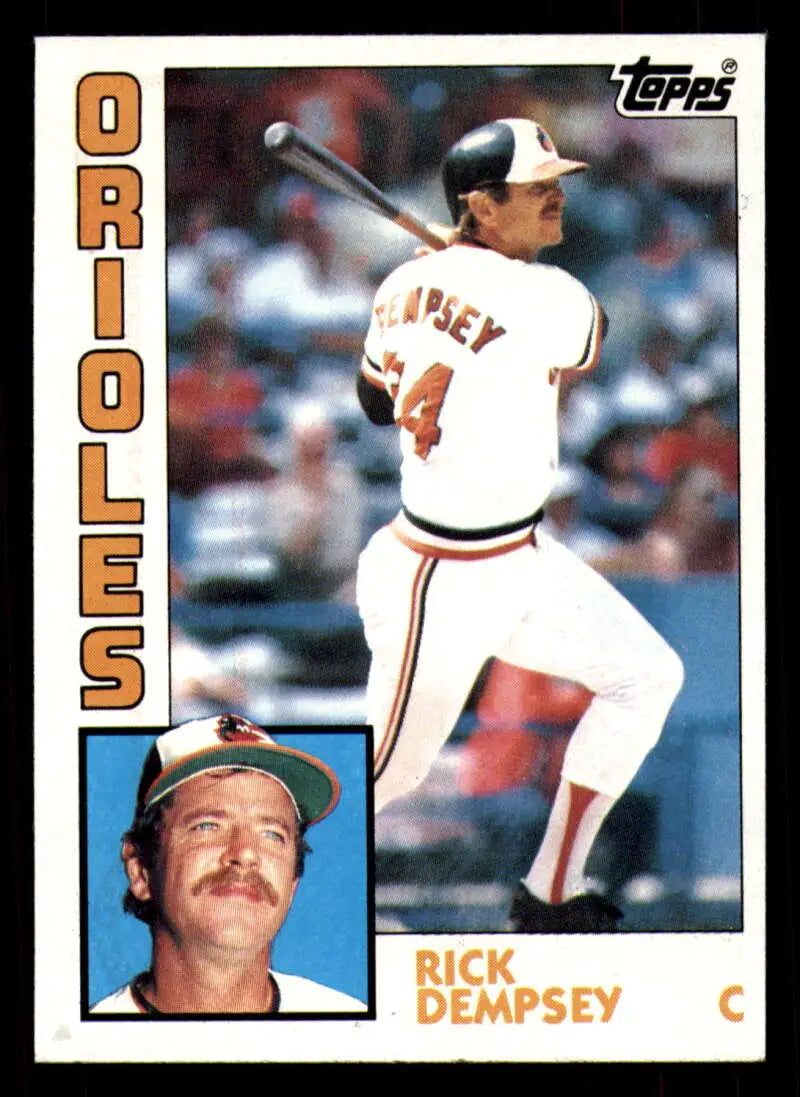 1984 Topps #272 Rick Dempsey EX Excellent Baltimore Orioles Baseball Card - Baseball Card Single