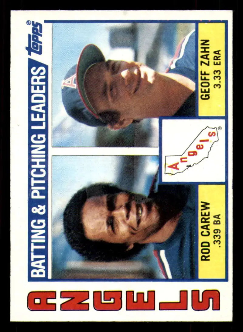 1984 Topps #276 Rod Carew/Geoff Zahn EX Excellent California Angels Baseball Card - Baseball Card Single