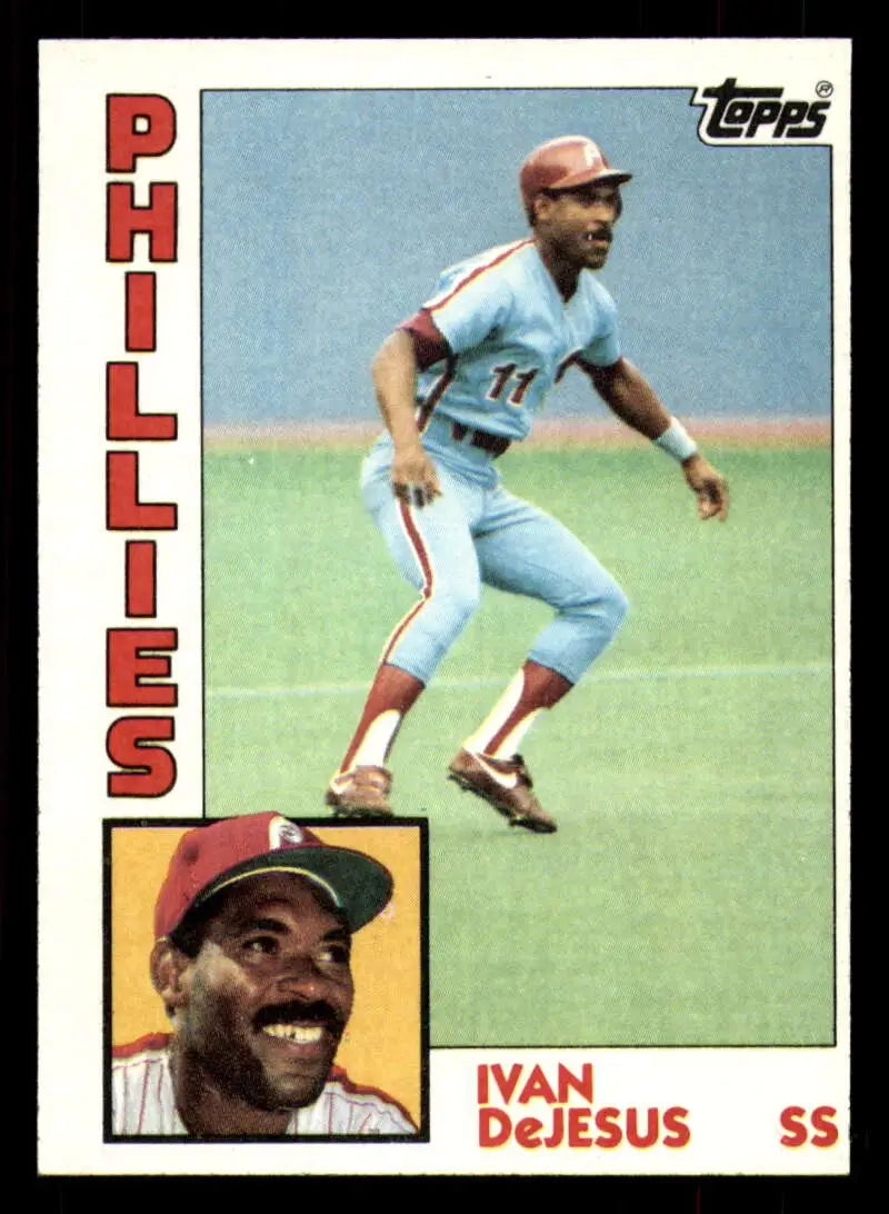 1984 Topps #279 Ivan DeJesus EX Excellent Philadelphia Phillies Baseball Card - Baseball Card Single