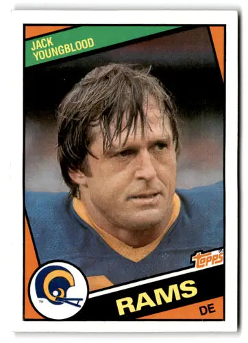 1984 Topps #287 Jack Youngblood EX Excellent LA Rams ID:66837 - Football Card Single