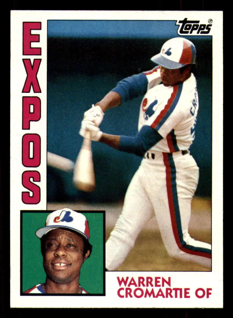 1984 Topps #287 Warren Cromartie EX Excellent Montreal Expos Baseball Card - Baseball Card Single