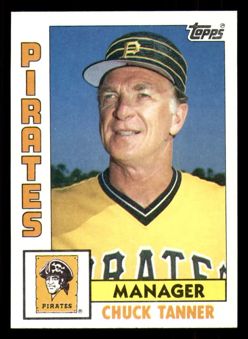1984 Topps #291 Chuck Tanner EX Excellent Pittsburgh Pirates Baseball Card - Baseball Card Single