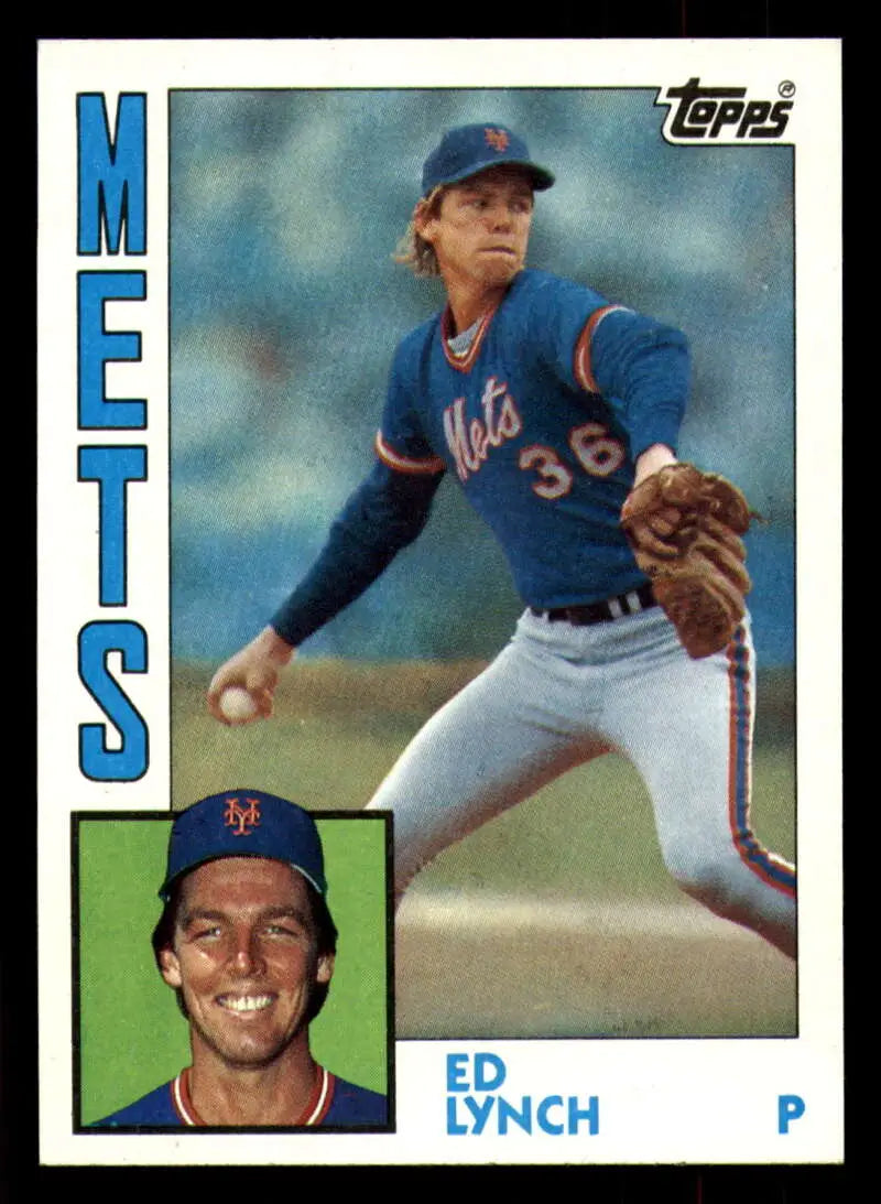 1984 Topps #293 Ed Lynch EX Excellent New York Mets Baseball Card - Baseball Card Single