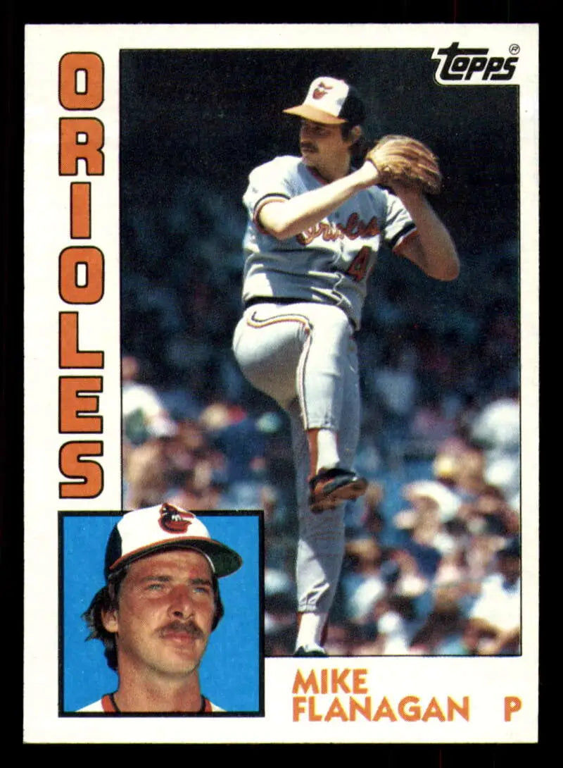 1984 Topps #295 Mike Flanagan EX Excellent Baltimore Orioles Baseball Card - Baseball Card Single