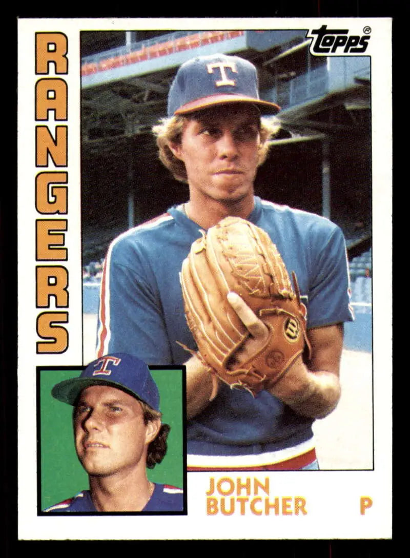 1984 Topps #299 John Butcher EX Excellent Texas Rangers Baseball Card - Baseball Card Single