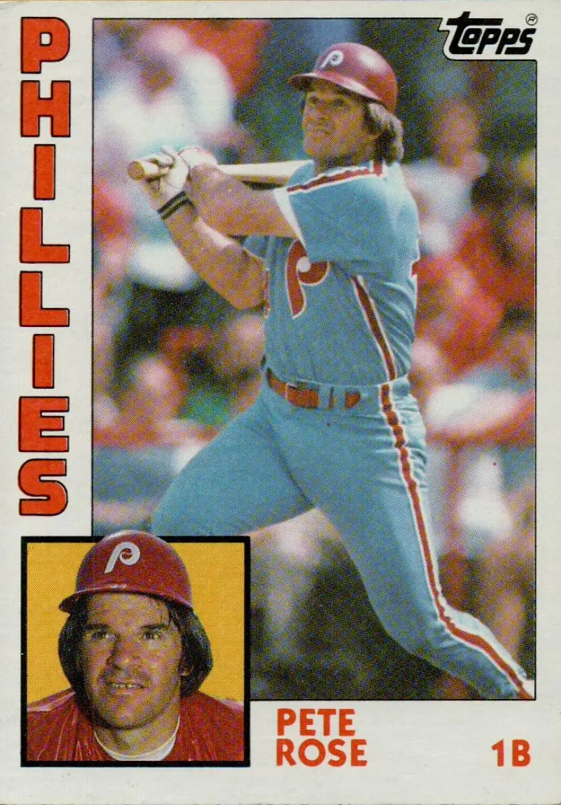 1984 Topps #300 Pete Rose EX Excellent Philadelphia Phillies Baseball Card - Baseball Card Single