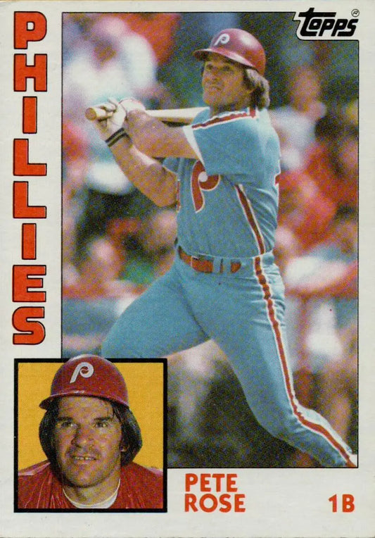 1984 Topps #300 Pete Rose EX Excellent Philadelphia Phillies Baseball Card - Baseball Card Single
