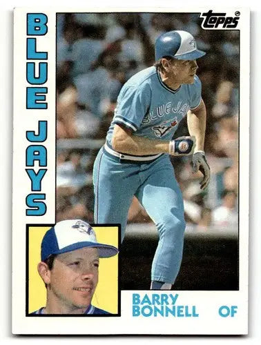 Original gloss 1984 Topps Barry Bonnell Toronto Blue Jays baseball card featuring Bonnell Toronto Blue