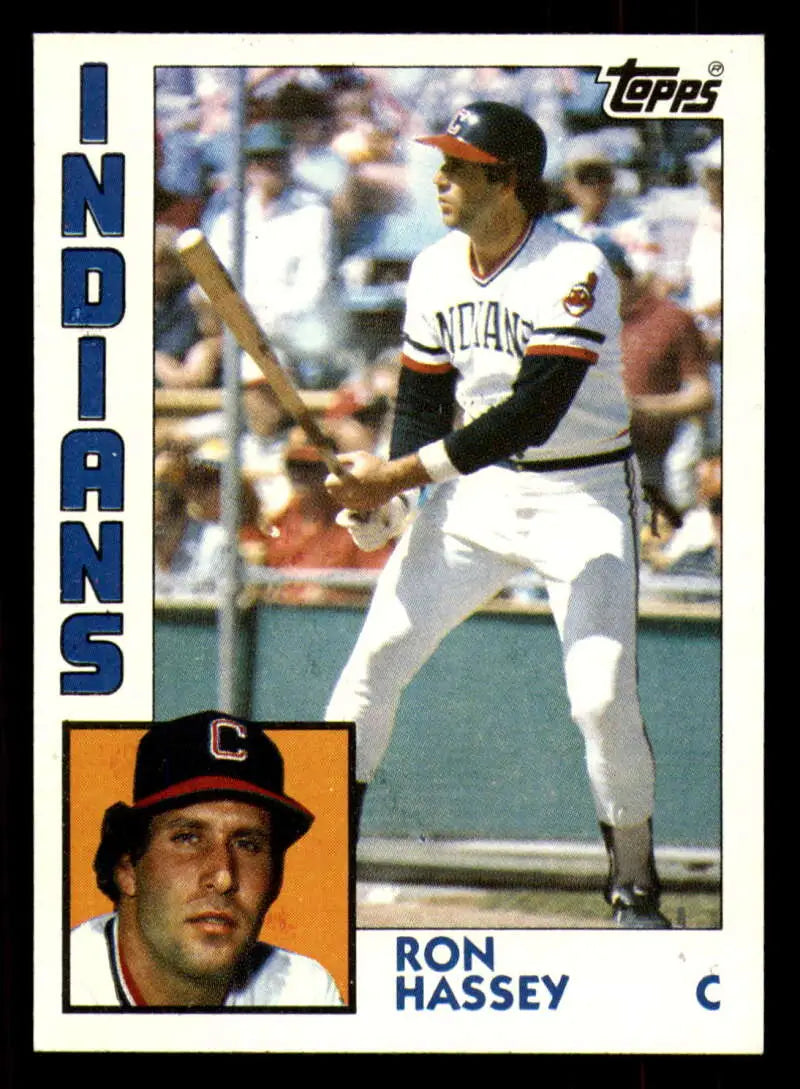 1984 Topps #308 Ron Hassey EX Excellent Cleveland Indians Baseball Card - Baseball Card Single