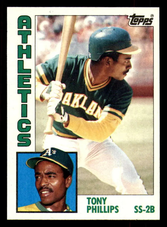 1984 Topps #309 Tony Phillips EX Excellent RC Rookie Oakland Athletics Baseball Card - Baseball Card Single