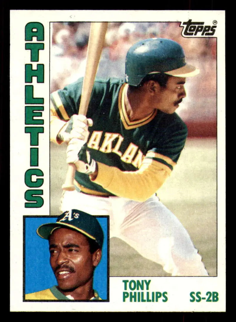 1984 Topps #309 Tony Phillips EX Excellent RC Rookie Oakland Athletics Baseball Card - Baseball Card Single