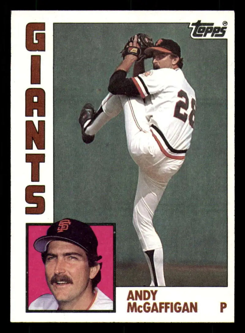 1984 Topps #31 Andy McGaffigan EX Excellent San Francisco Giants Baseball Card - Baseball Card Single
