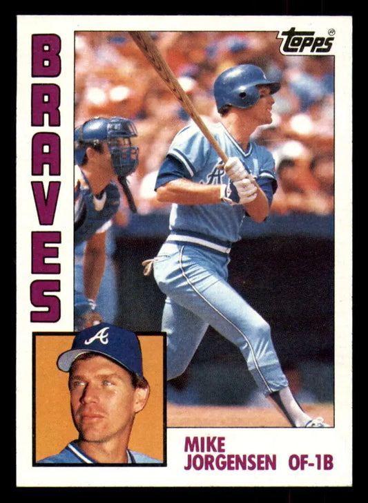 1984 Topps #313 Mike Jorgensen EX Excellent Atlanta Braves Baseball Card - Baseball Card Single