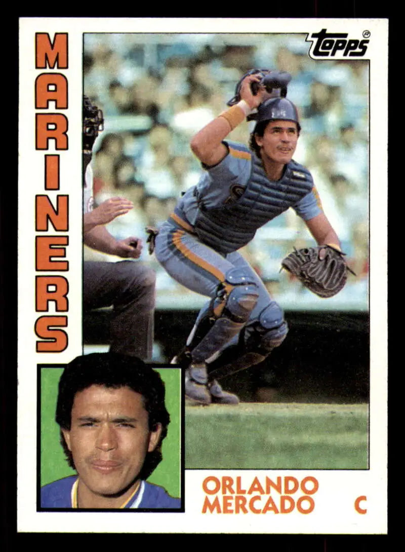 1984 Topps #314 Orlando Mercado EX Excellent RC Rookie Seattle Mariners Baseball Card - Baseball Card Single