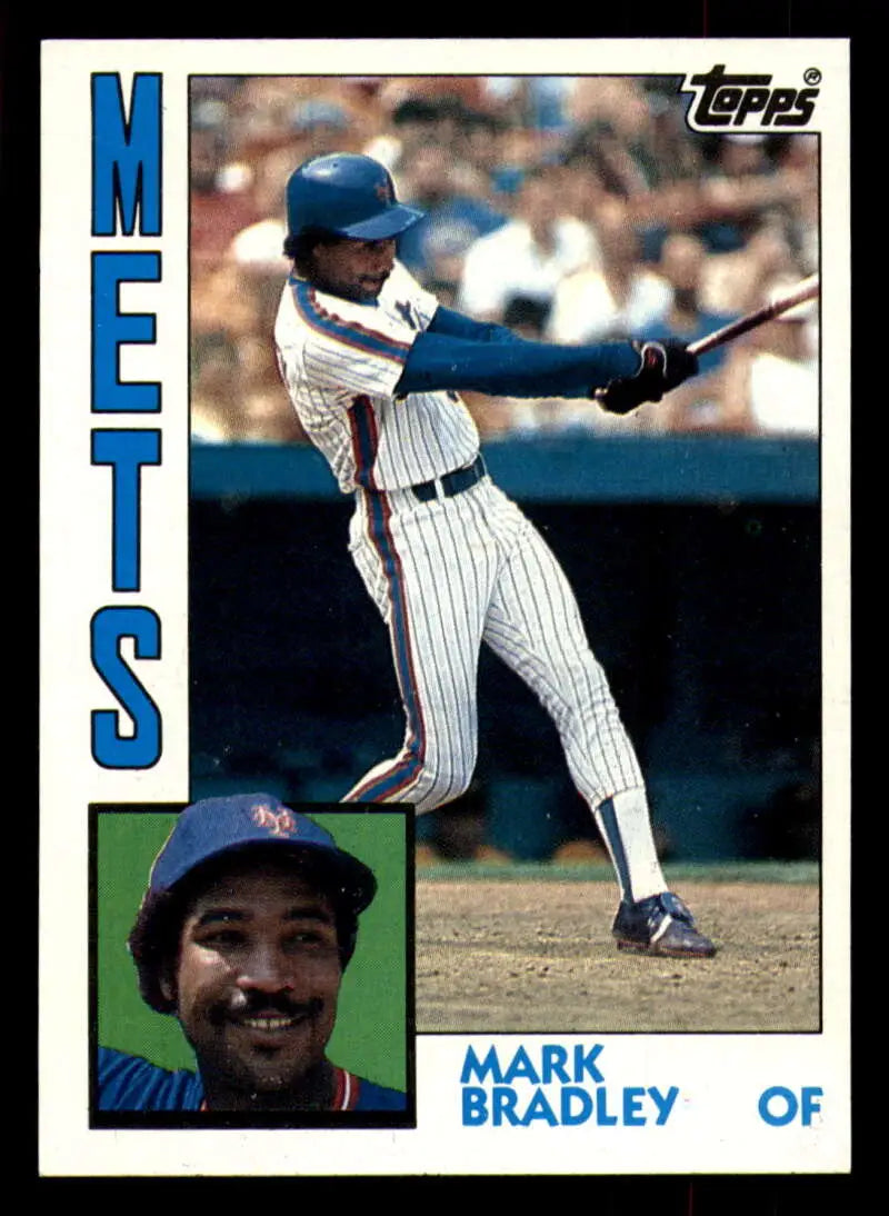 1984 Topps #316 Mark Bradley EX Excellent RC Rookie New York Mets Baseball Card - Baseball Card Single