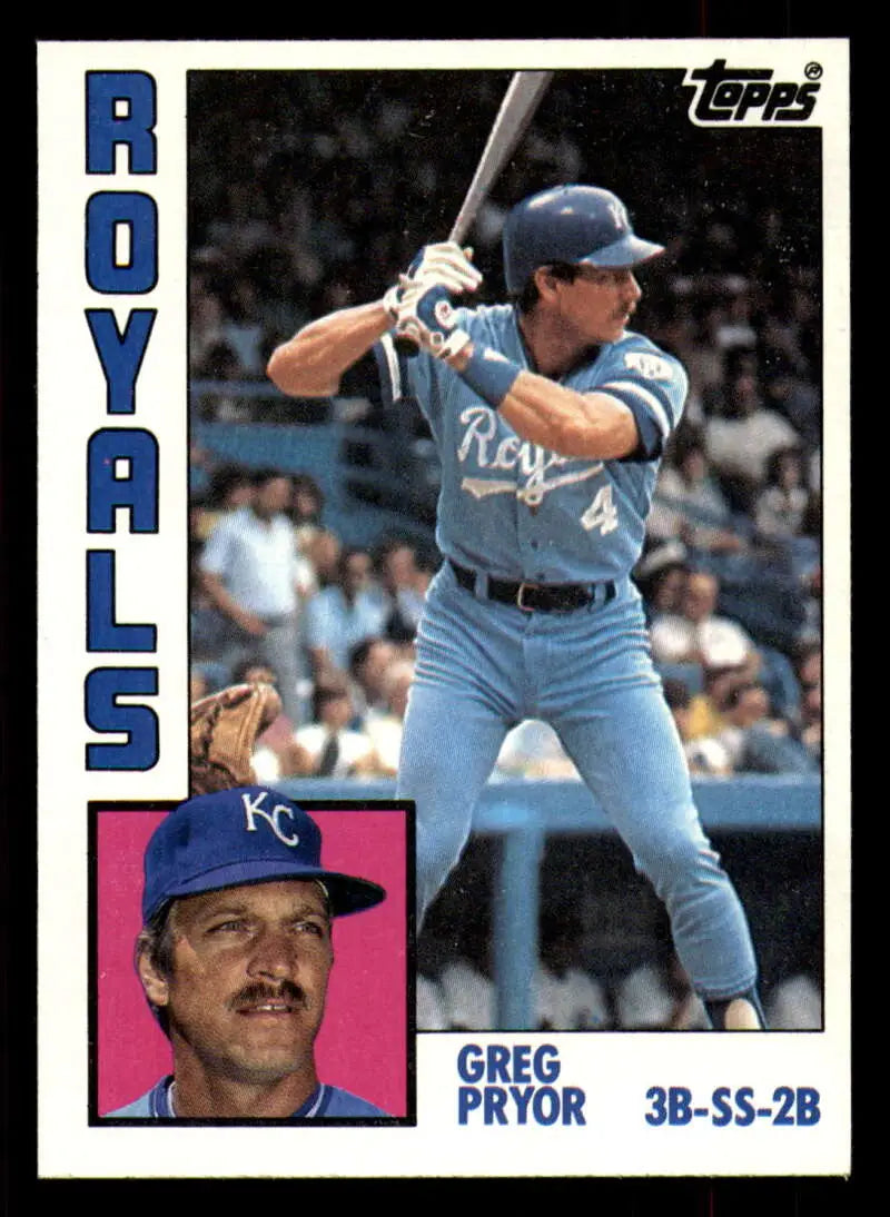 1984 Topps #317 Greg Pryor EX Excellent Kansas City Royals Baseball Card - Baseball Card Single
