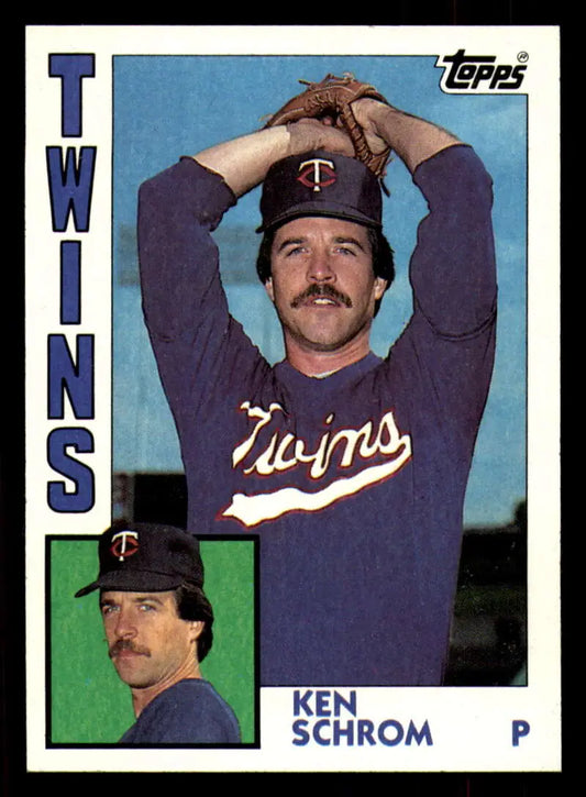 1984 Topps #322 Ken Schrom EX Excellent Minnesota Twins Baseball Card - Baseball Card Single