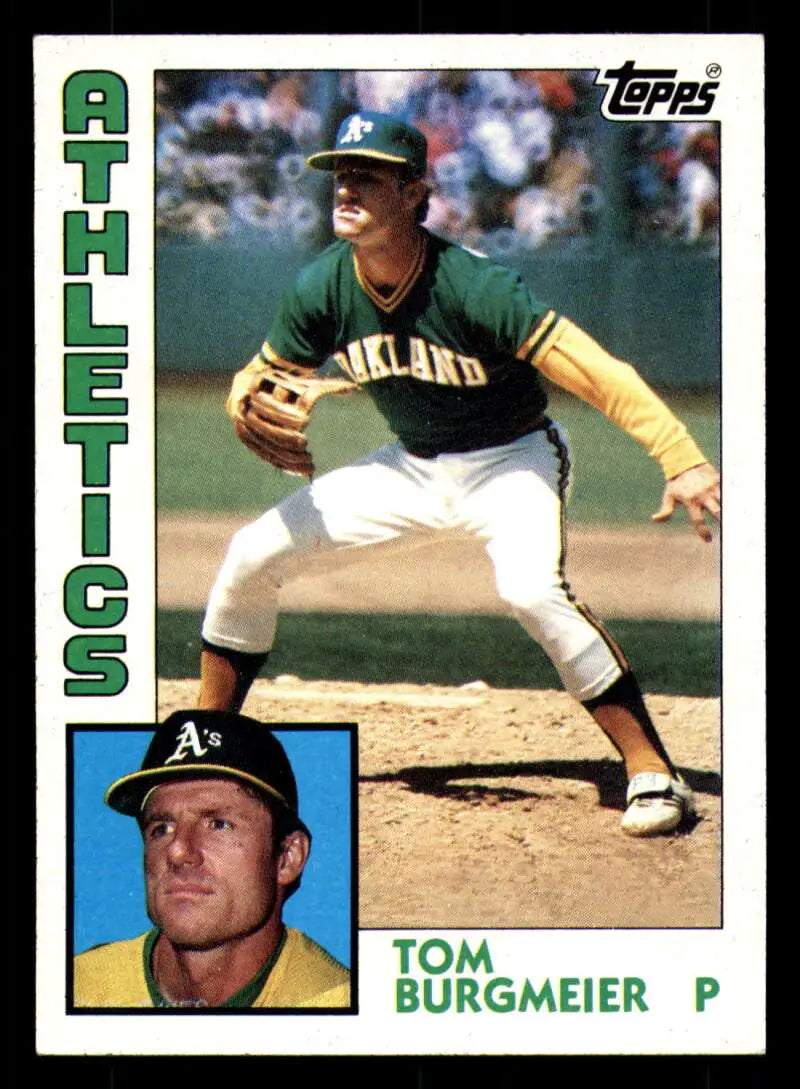 1984 Topps #33 Tom Burgmeier EX Excellent Oakland Athletics Baseball Card - Baseball Card Single