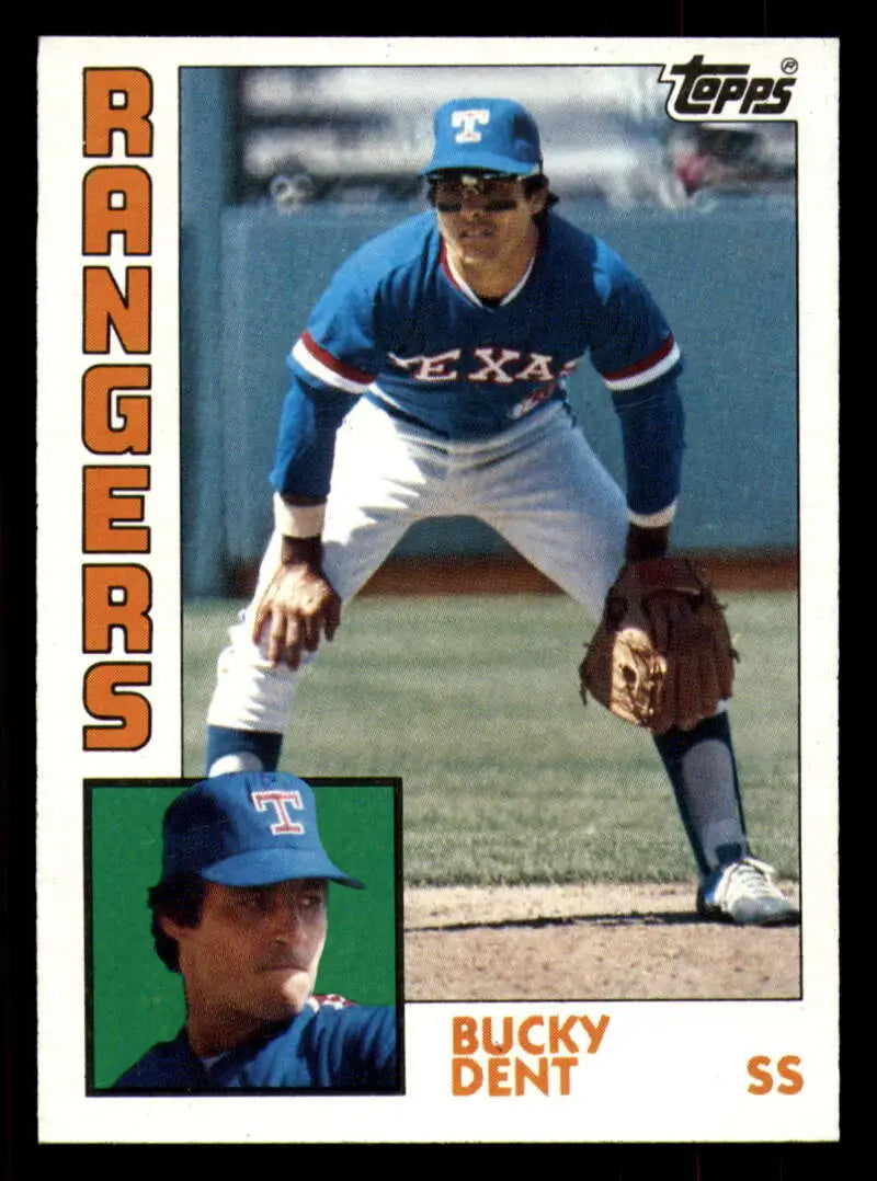 1984 Topps #331 Bucky Dent EX Excellent Texas Rangers Baseball Card - Baseball Card Single