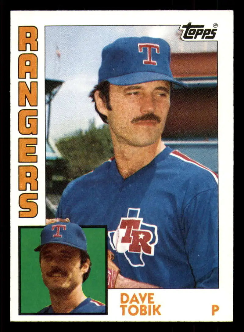 1984 Topps #341 Dave Tobik EX Excellent Texas Rangers Baseball Card - Baseball Card Single