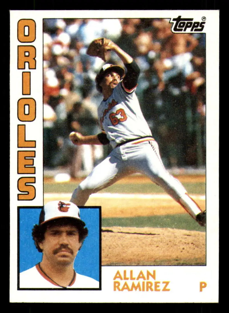 1984 Topps #347 Allan Ramirez EX Excellent Baltimore Orioles Baseball Card - Baseball Card Single