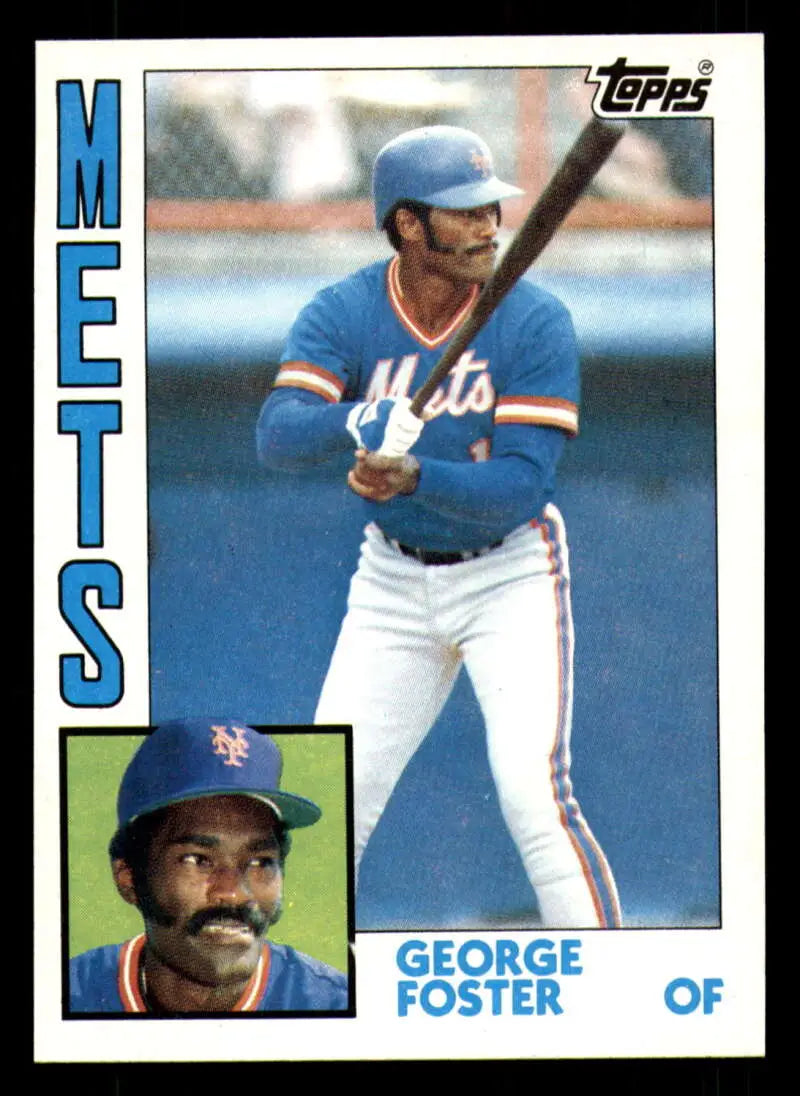 1984 Topps #350 George Foster EX Excellent New York Mets Baseball Card - Baseball Card Single
