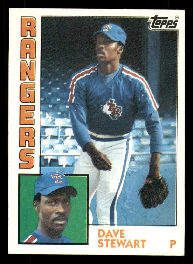 1984 Topps #352 Dave Stewart EX Excellent Texas Rangers Baseball Card - Baseball Card Single