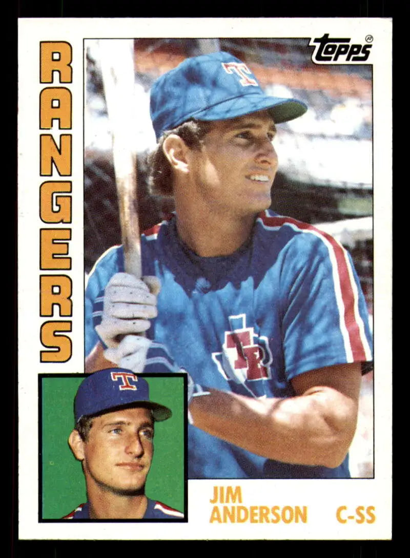 1984 Topps #353 Jim Anderson EX Excellent Texas Rangers Baseball Card - Baseball Card Single