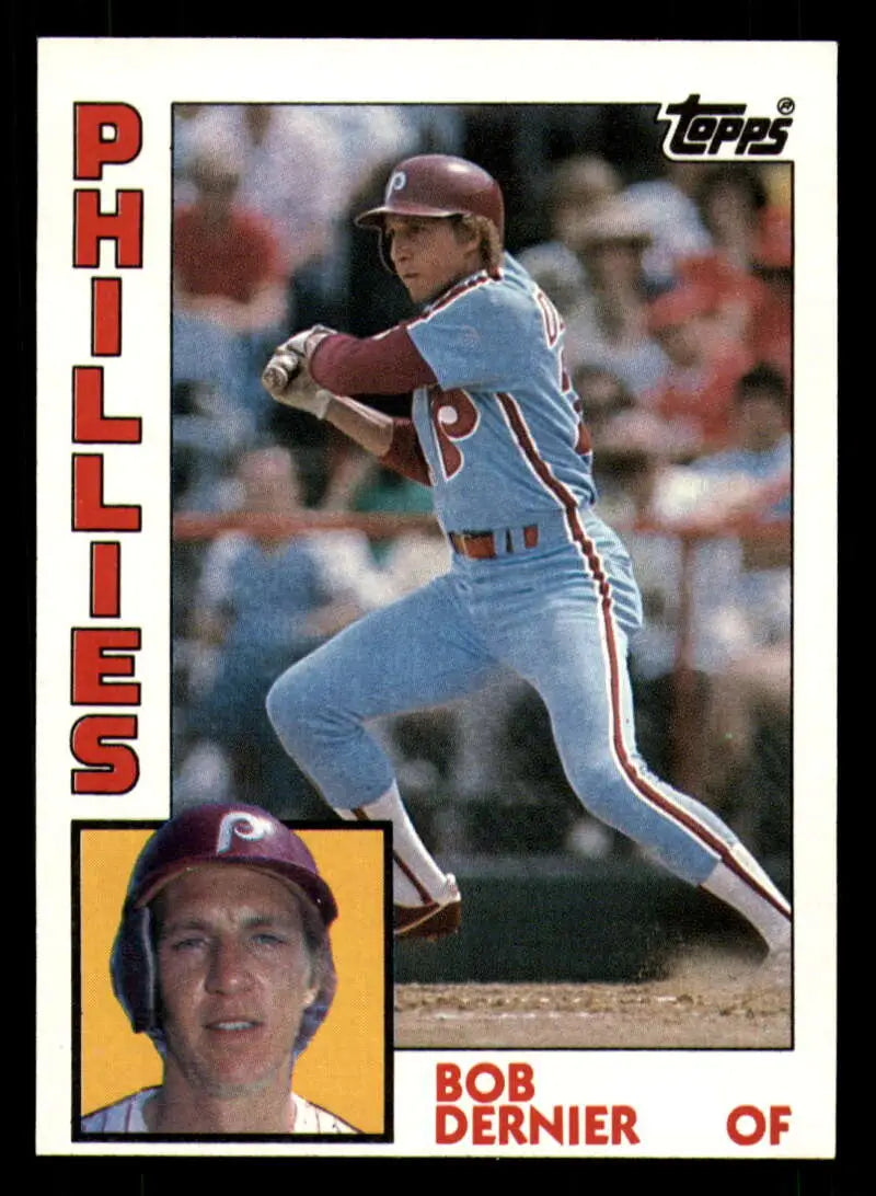 1984 Topps #358 Bob Dernier EX Excellent Philadelphia Phillies Baseball Card - Baseball Card Single