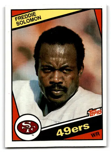 Original gloss Freddie Solomon football card from 1984 Topps Mint 49ers NM