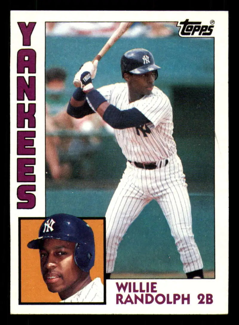 1984 Topps #360 Willie Randolph EX Excellent New York Yankees Baseball Card - Baseball Card Single
