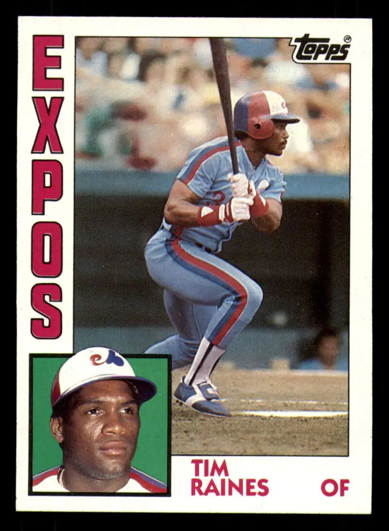 1984 Topps #370 Tim Raines EX Excellent Montreal Expos Baseball Card - Baseball Card Single