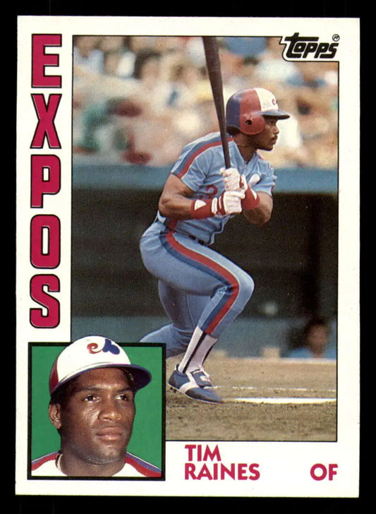 1984 Topps #370 Tim Raines EX Excellent Montreal Expos Baseball Card - Baseball Card Single