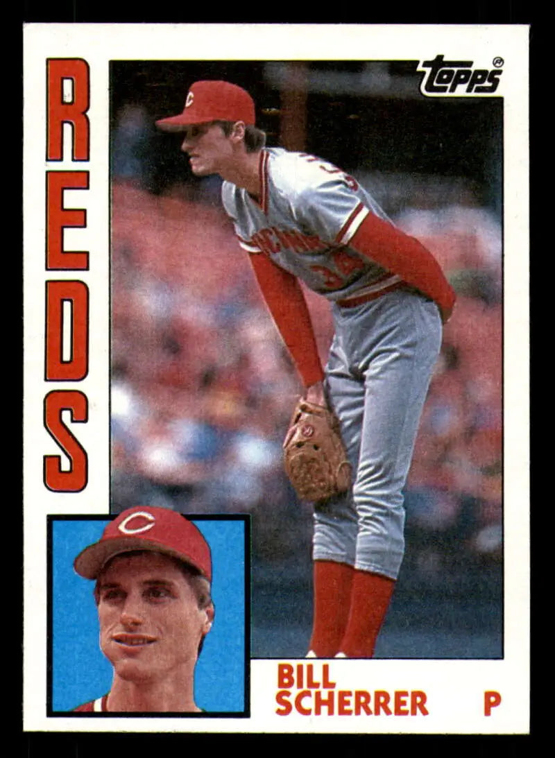 1984 Topps #373 Bill Scherrer EX Excellent Cincinnati Reds Baseball Card - Baseball Card Single