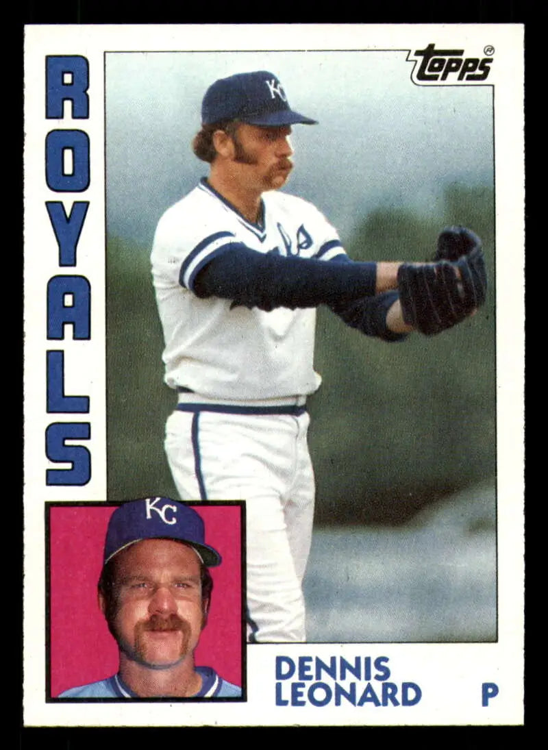 1984 Topps #375 Dennis Leonard EX Excellent Kansas City Royals Baseball Card - Baseball Card Single