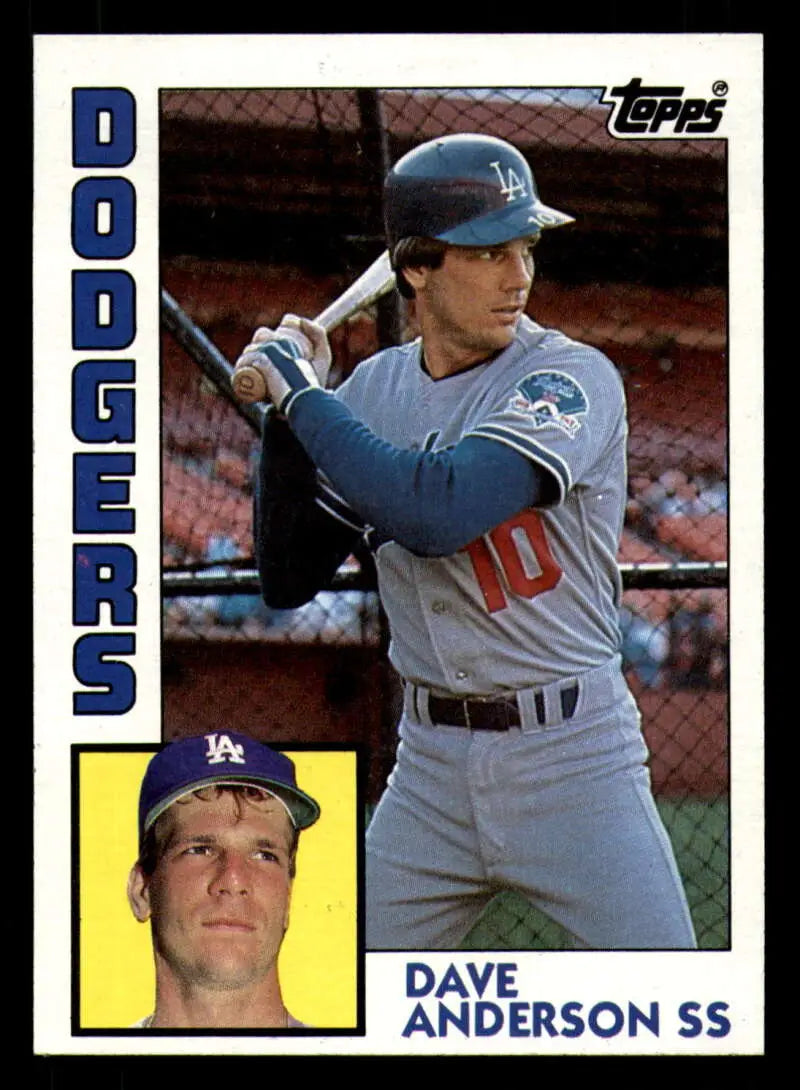 1984 Topps #376 Dave Anderson EX Excellent RC Rookie Los Angeles Dodgers Baseball Card - Baseball Card Single