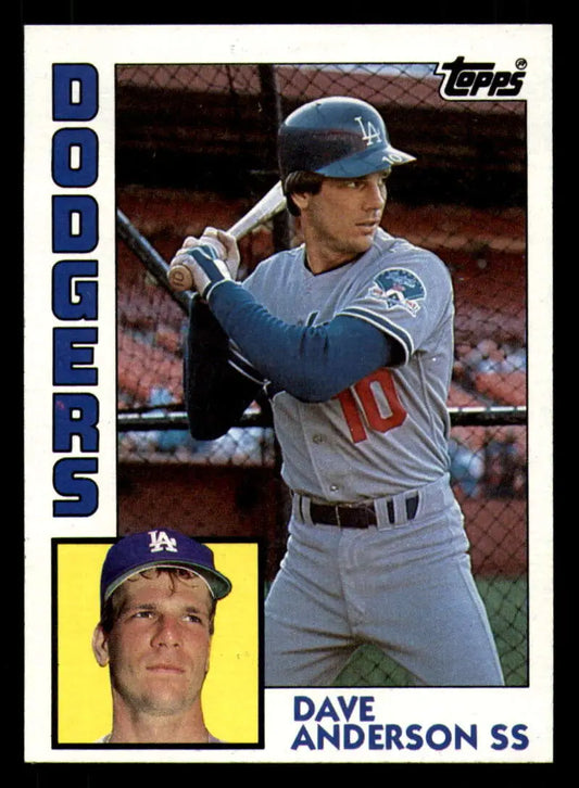 1984 Topps #376 Dave Anderson EX Excellent RC Rookie Los Angeles Dodgers Baseball Card - Baseball Card Single