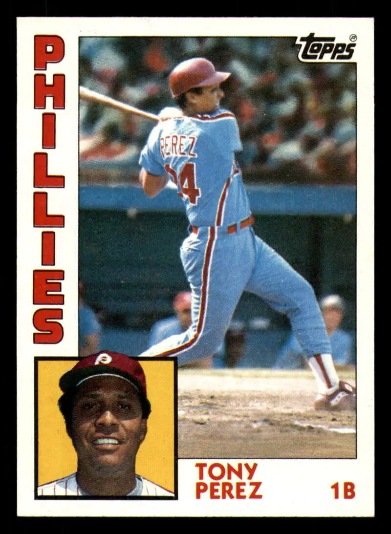 1984 Topps #385 Tony Perez EX Excellent Philadelphia Phillies Baseball Card - Baseball Card Single