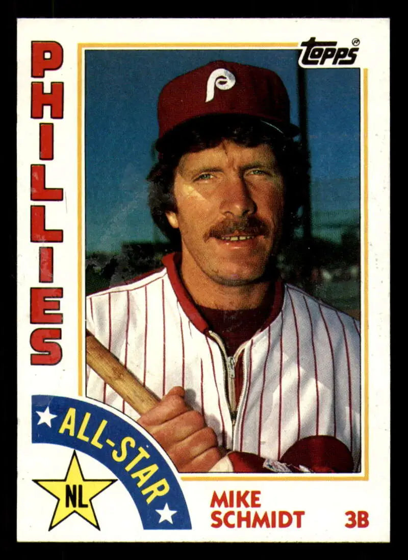 1984 Topps #388 Mike Schmidt EX Excellent Philadelphia Phillies Baseball Card - Baseball Card Single