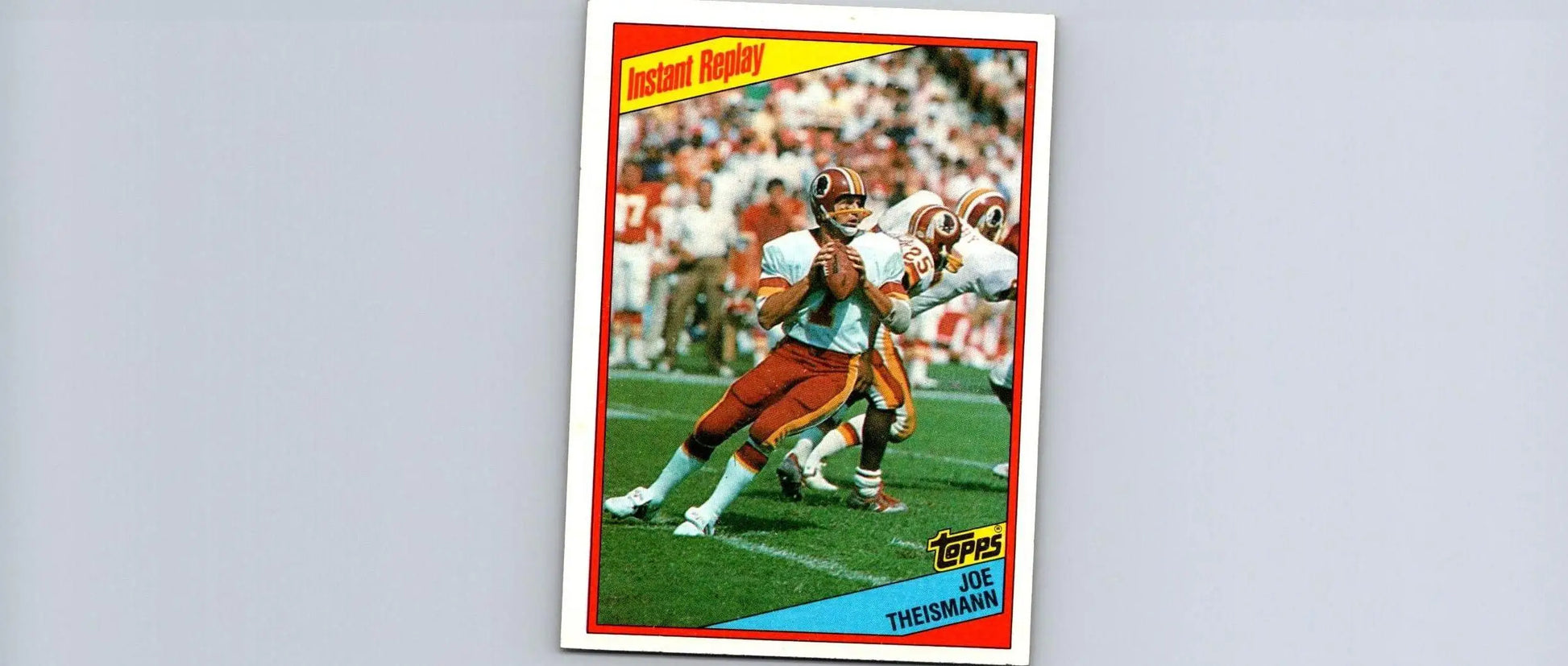 Joe Theismann 1984 Topps #391 trading card featuring the NFL legend’s iconic image