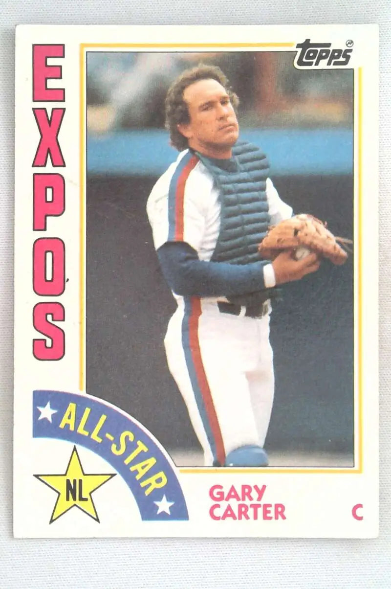 1984 Topps #393 Gary Carter EX Excellent Montreal Expos Baseball Card - Baseball Card Single