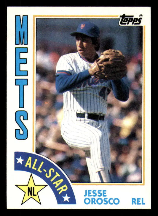 1984 Topps #396 Jesse Orosco EX Excellent New York Mets Baseball Card - Baseball Card Single