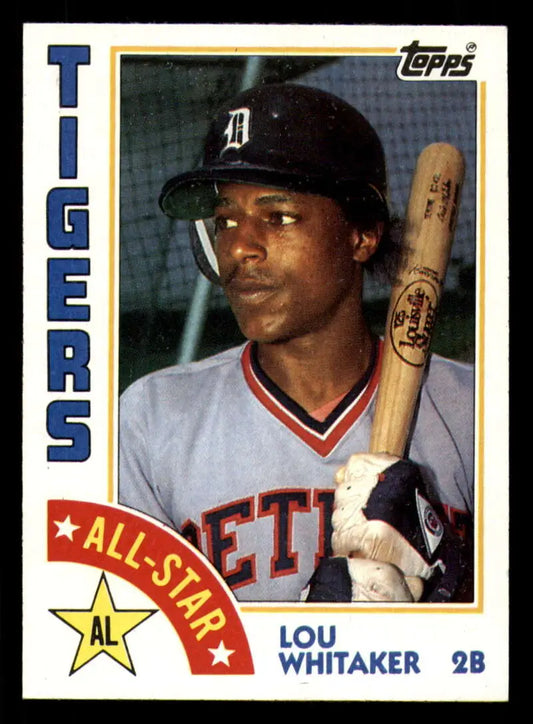 1984 Topps #398 Lou Whitaker EX Excellent Detroit Tigers Baseball Card - Baseball Card Single