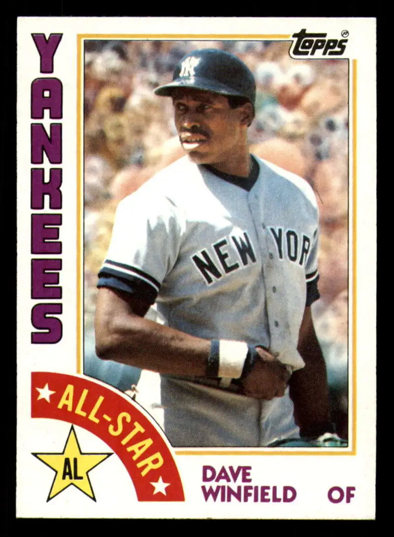1984 Topps #402 Dave Winfield EX Excellent New York Yankees Baseball Card - Baseball Card Single