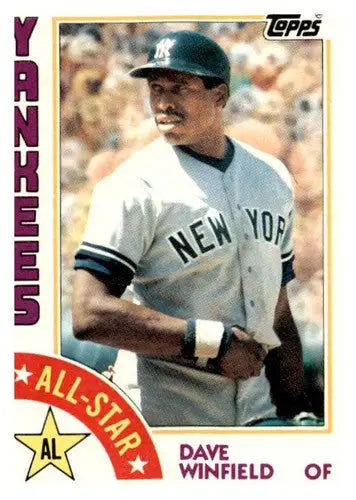 Original gloss Dave Winfield Yankees baseball cards 1984 Topps #402 image