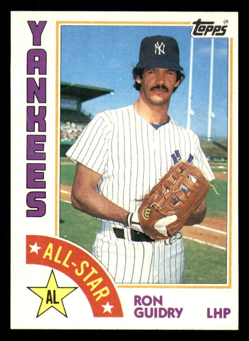 1984 Topps #406 Ron Guidry EX Excellent New York Yankees Baseball Card - Baseball Card Single